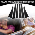 Set of 6 Car Pillar Window Trim Covers for Chevrolet Impala (2006–2013) Black Carbon Fiber