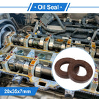 2X Oil Seal Rotary Shaft Seal FKM Rubber 20x35x7mm for Various Models