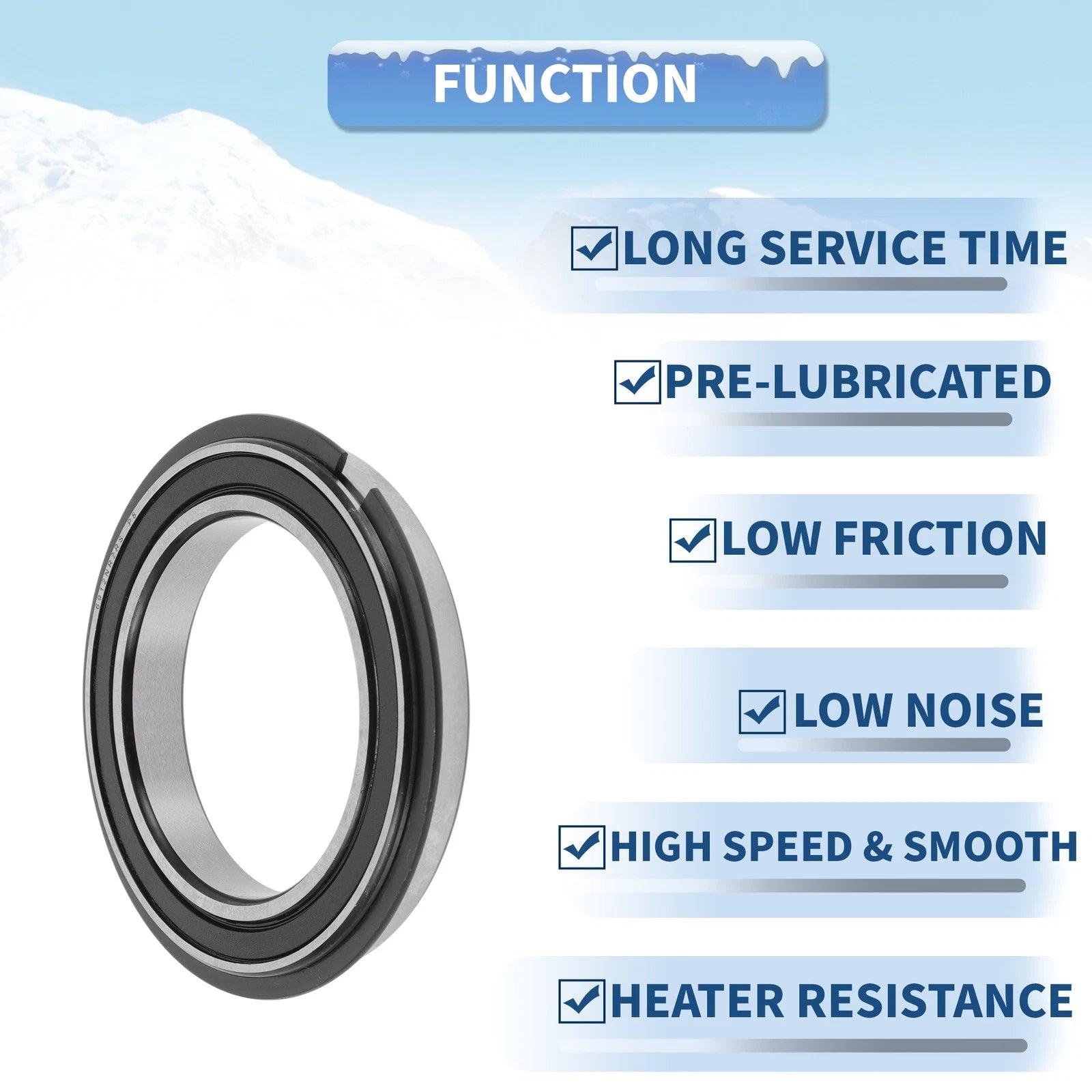 Deep Groove Ball Bearing 6912NR2RS for Scooter Skateboard (60x85x13mm)