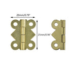 20Pcs Mini Hinge for Jewelry Chest Dollhouse Wine Music Box (No Year)