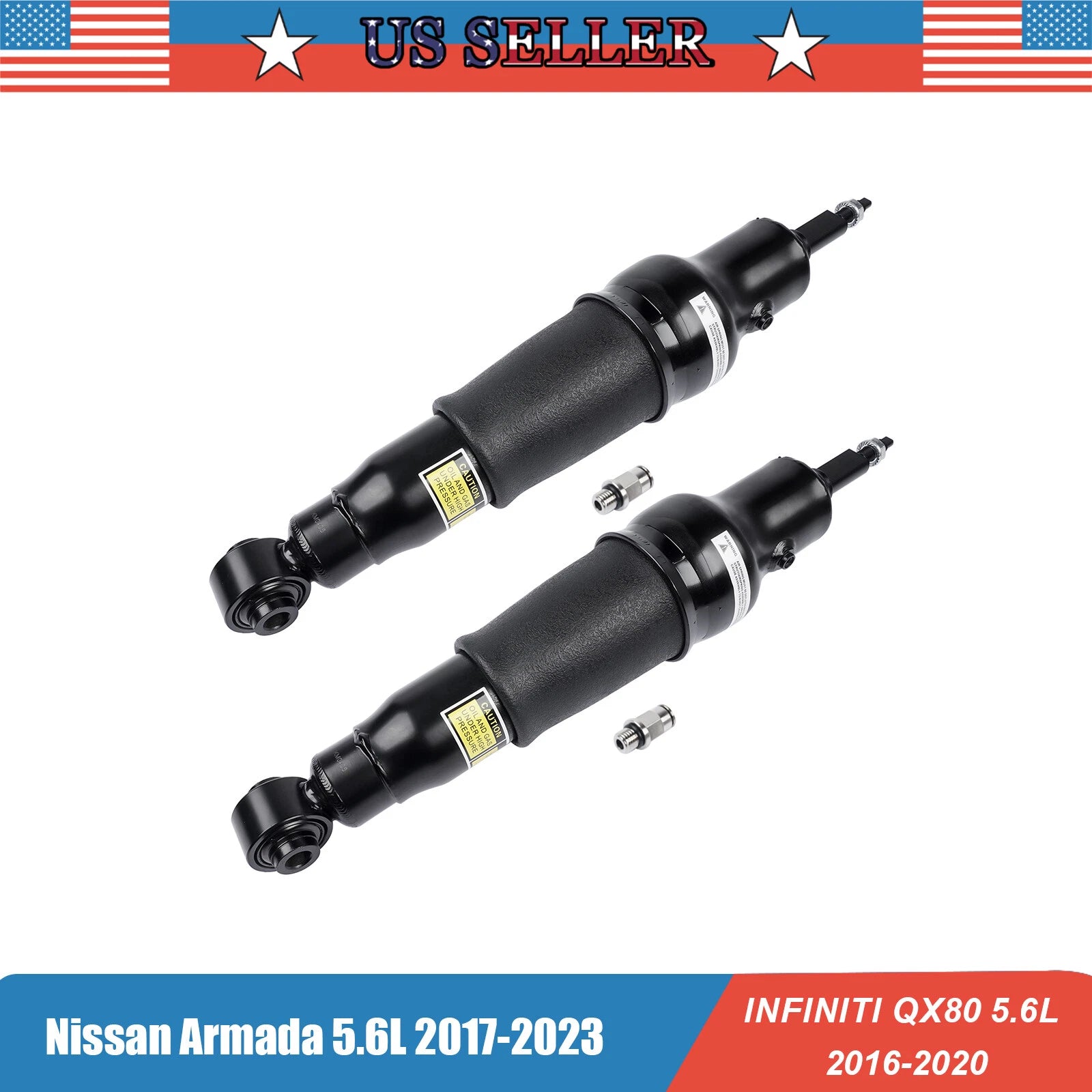 Rear Air Shock Absorbers Set of 2 for Nissan Armada (2017–2023) Infiniti QX56 (2011–2013)