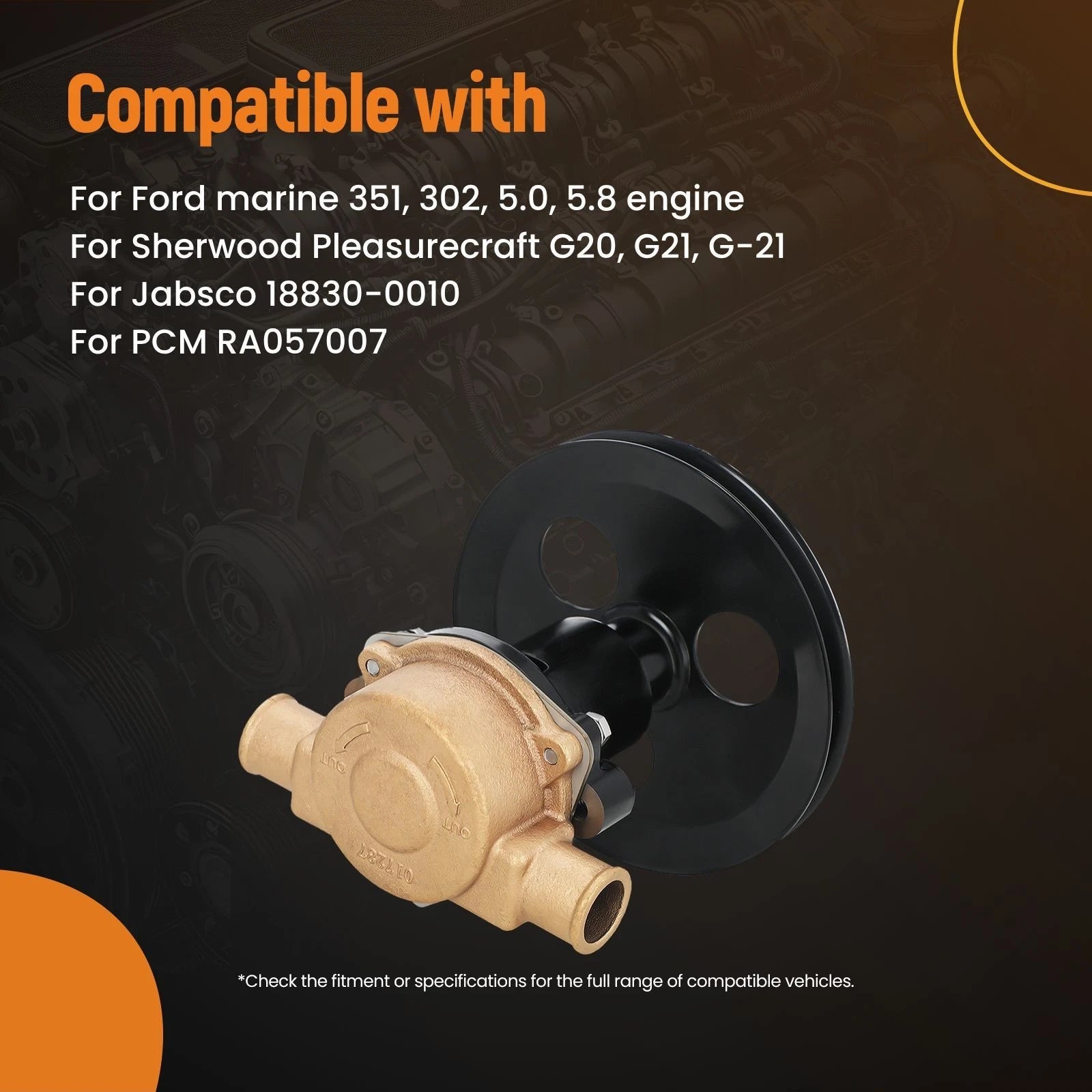 Raw Water Pump for Ford Marine 351/302 (1970-1995)