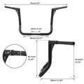 14" Rise Ape Hanger Handlebars for Harley Touring Electra Road Glide (1982–2024)