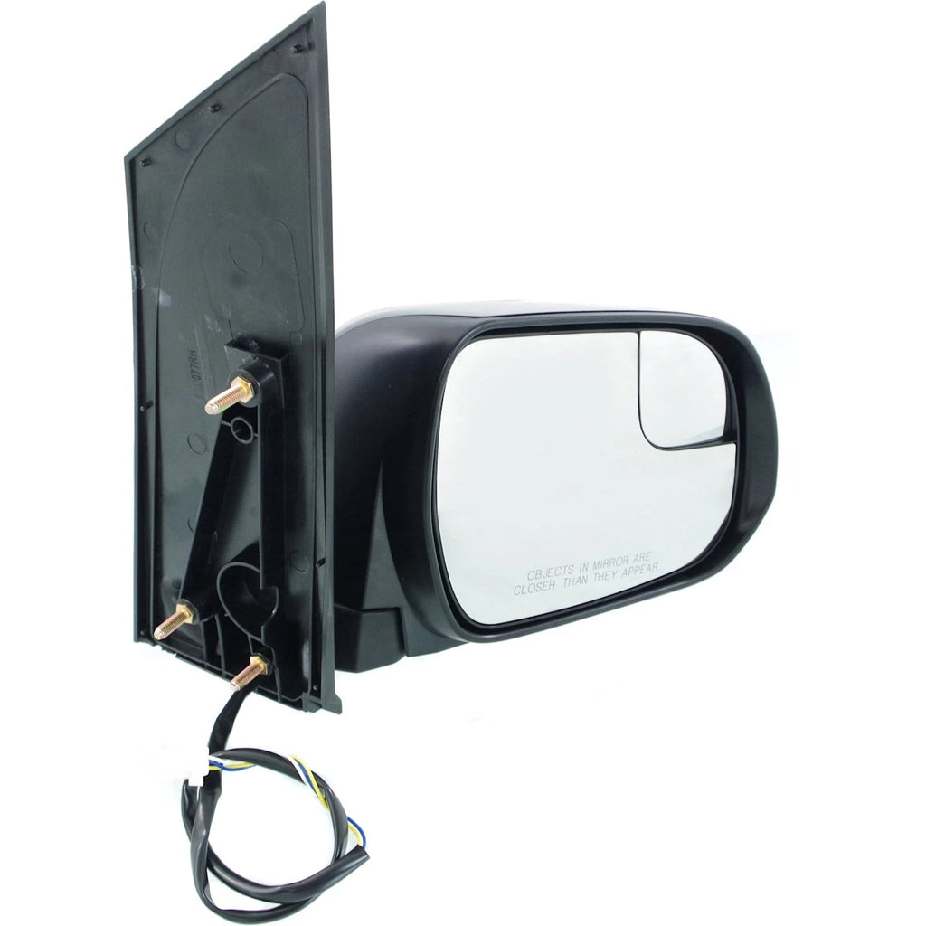 Set of 2 Power Mirrors for Toyota Sienna (2015) - Manual Folding, Textured Black