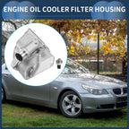 1 Set Engine Oil Cooler Filter Housing with Sensors for BMW 128i