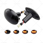 2X Black Smoked LED Side Indicator Repeater Light for Mini Cooper R56 (2007–2013)