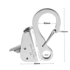 Adjustable Marine Grade Stainless Steel Line Clips for Boat Fenders