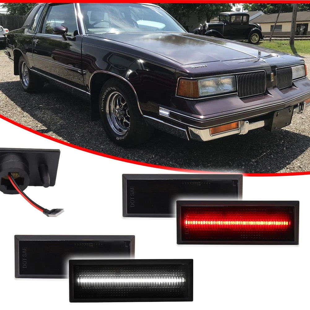 Set of 4 LED Side Marker Lights for Oldsmobile Cutlass 442 (1981–1988)
