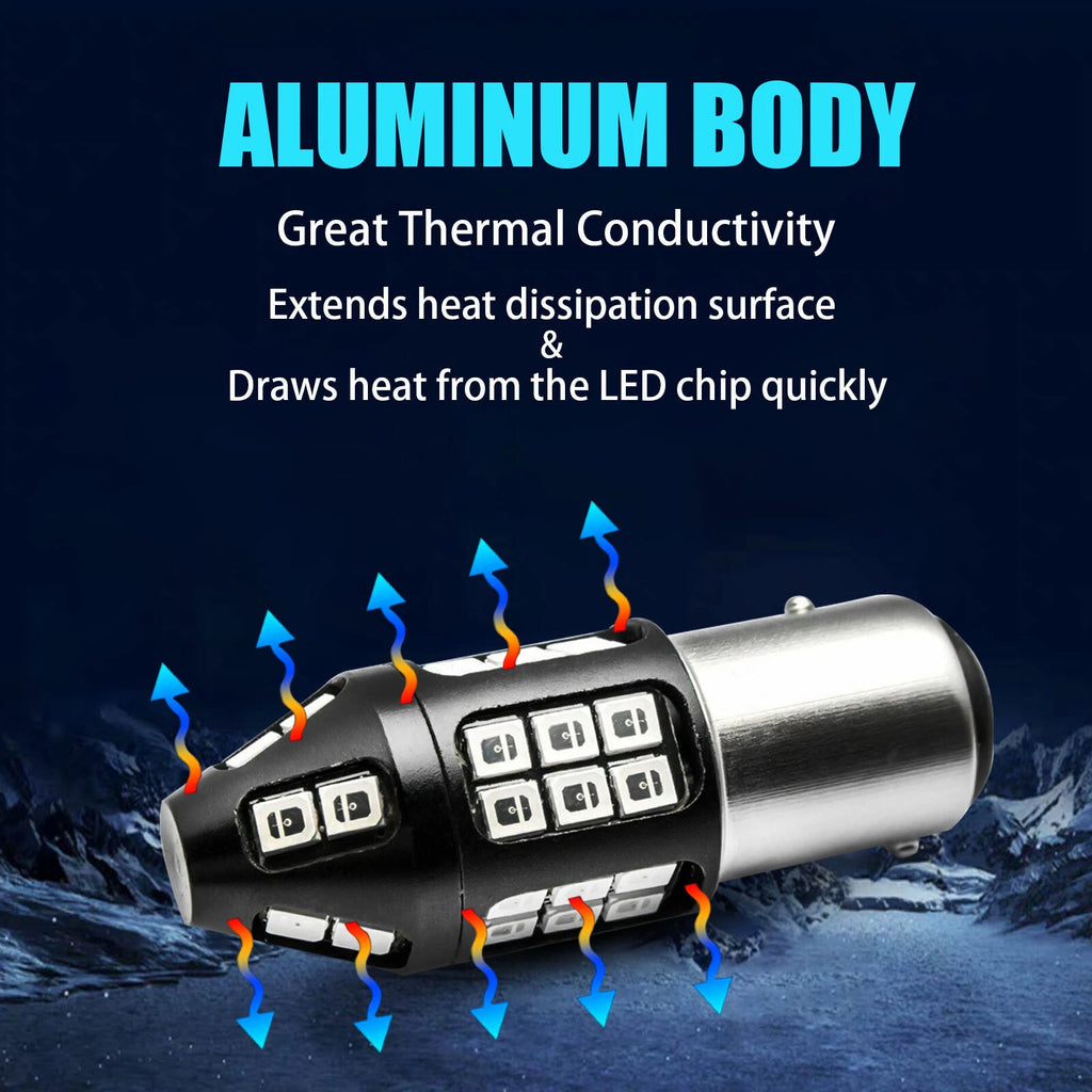 LED Strobe Flashing Blinker Brake Tail Light Bulb for 1157 (-)