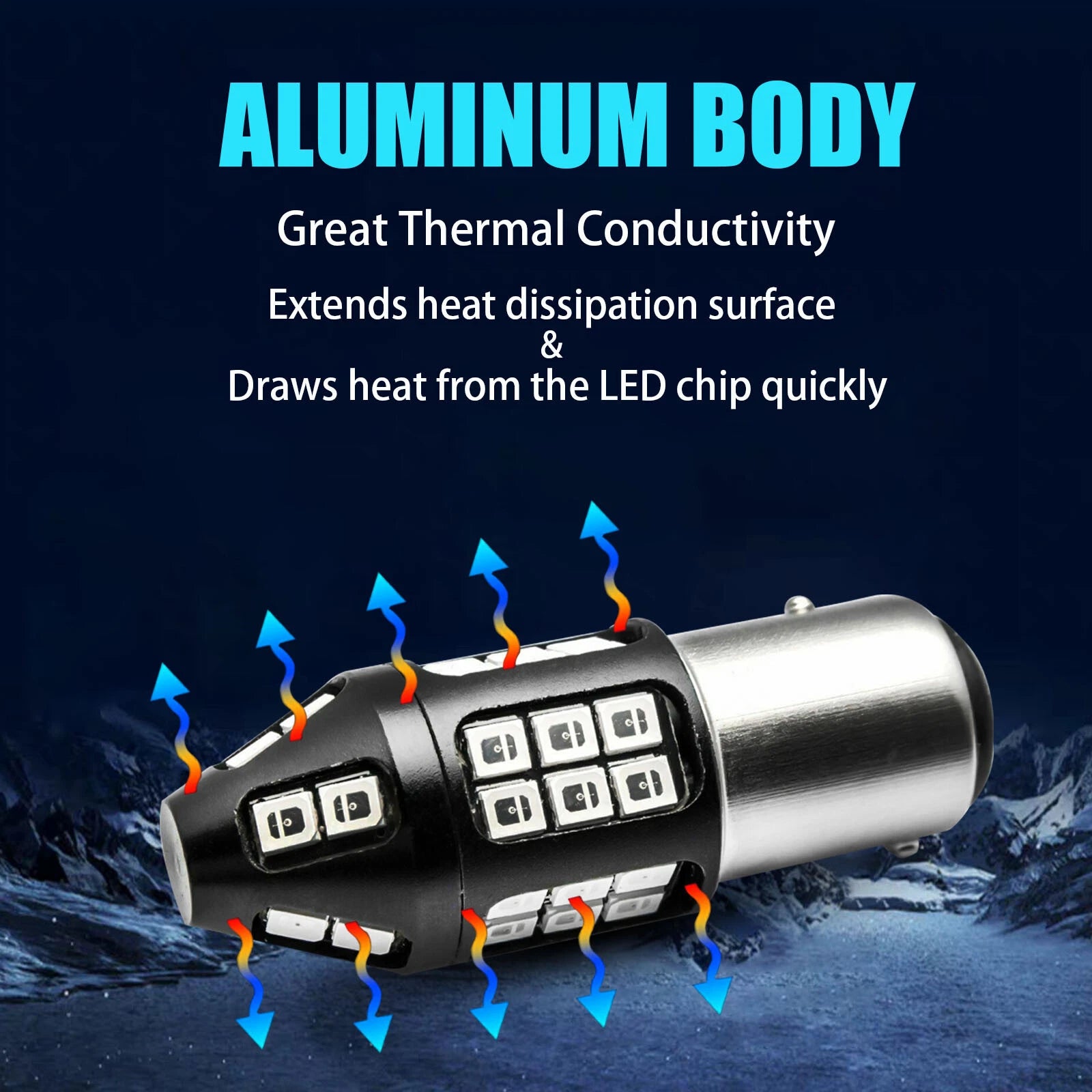 LED Strobe Flashing Blinker Brake Tail Light Bulb for 1157 (-)