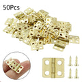 50pcs Tiny Hinge 12x13mm for Jewelry Box, Dollhouse, Wooden Box