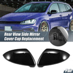 Pair Rearview Mirror Cover Cap Gloss Black for Volkswagen Golf MK7 (2013–2020)
