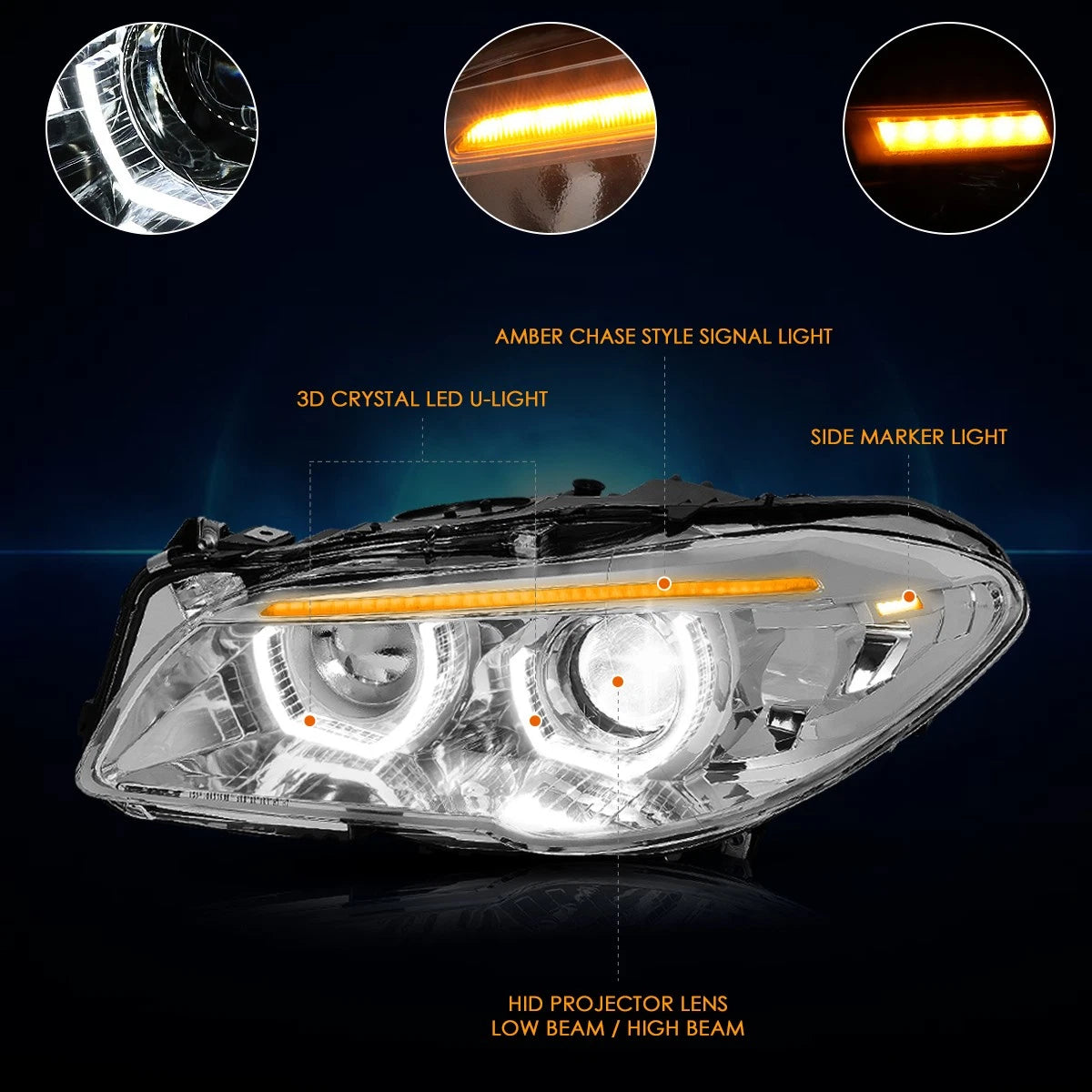 LED Headlight Lamp for Honda CR-V (2015–2016)