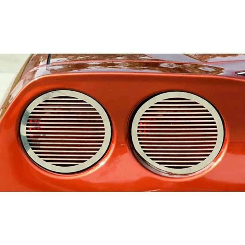 Polished Stainless Steel Billet Style Tail Light Covers for 05-13 Chevy Corvette