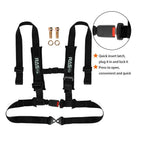 Set of 4 Point Harness Racing Seat Belt Black 2" Padding for CanAm X3 YXZ UTV