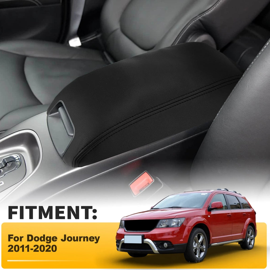 Leather Center Console Lid Armrest Cover for Dodge Journey (2011–2020)