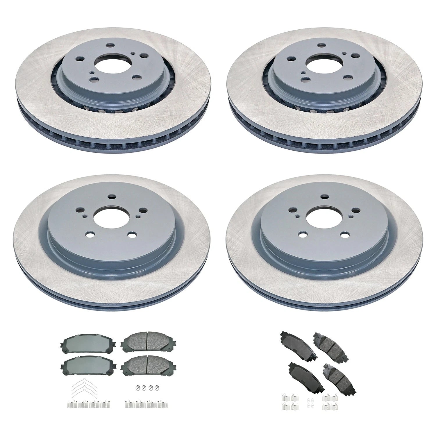Brake Rotor & Akebono ProACT Pad Kit for RX350L RX450hL (2018–2021)