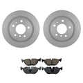 Set of 2 Bosch QuietCast Rear Rotors & Akebono EURO Ceramic Pads for E34 525i (1988–1995)