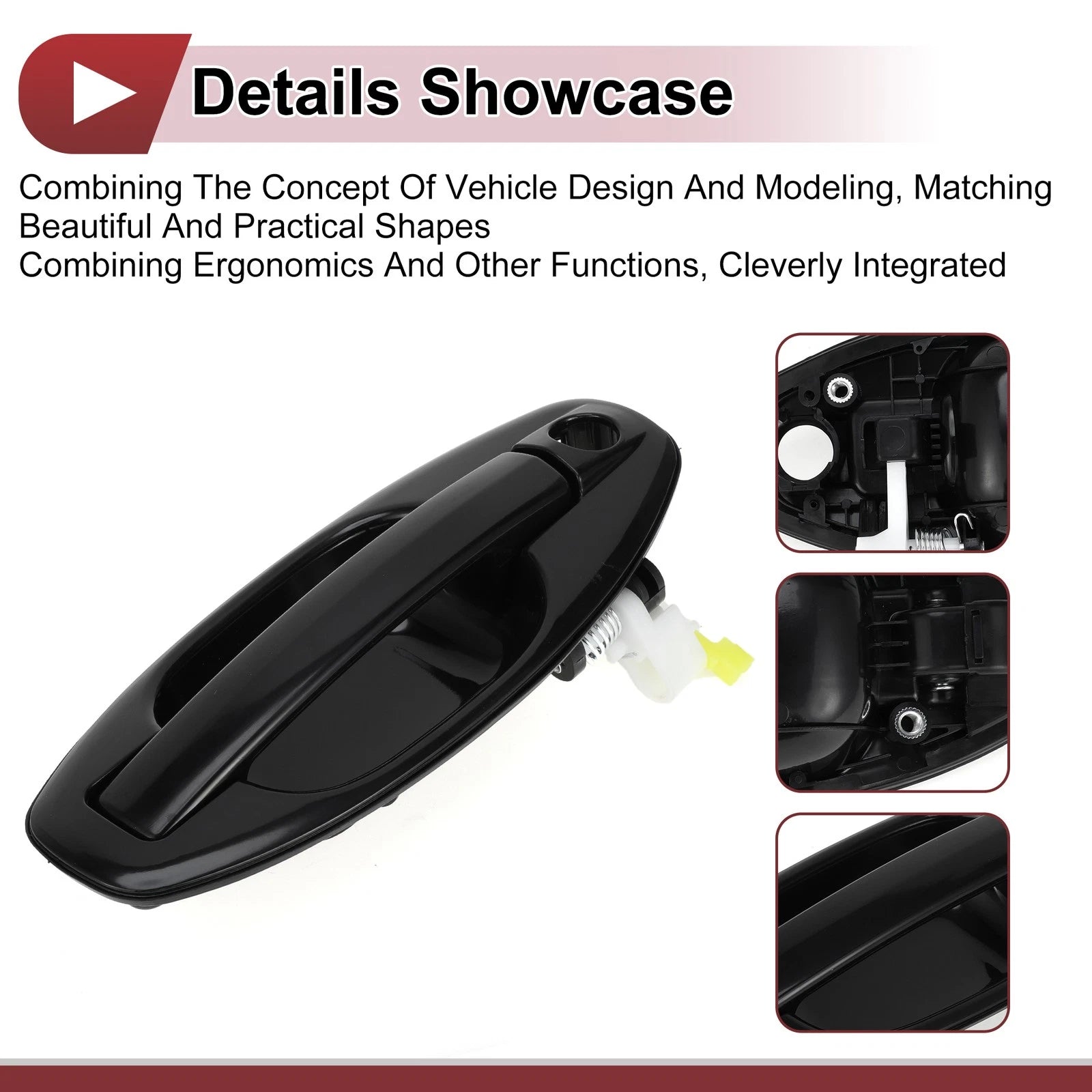 Exterior Door Handle for Hyundai Santa Fe (2013–2018) Front Right No. 8265026000 Black