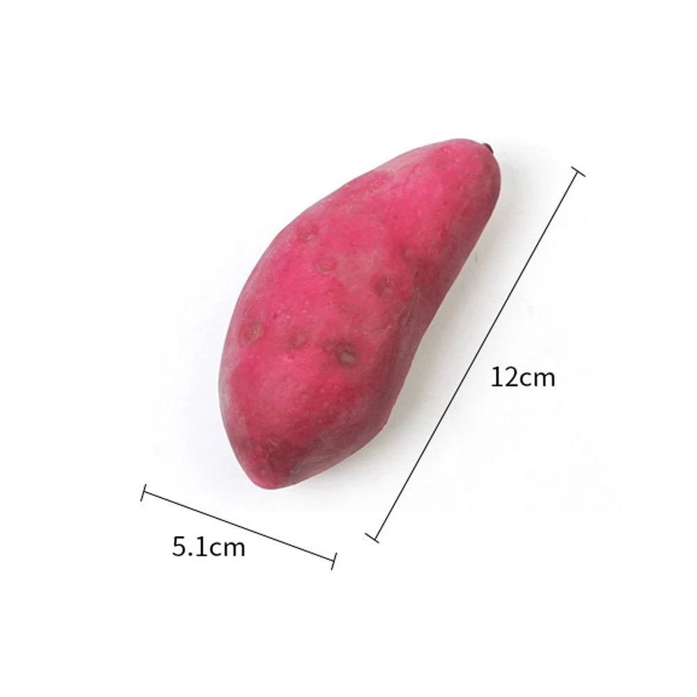 Set of 5 Artificial Foam Sweet Potatoes for Home Decoration