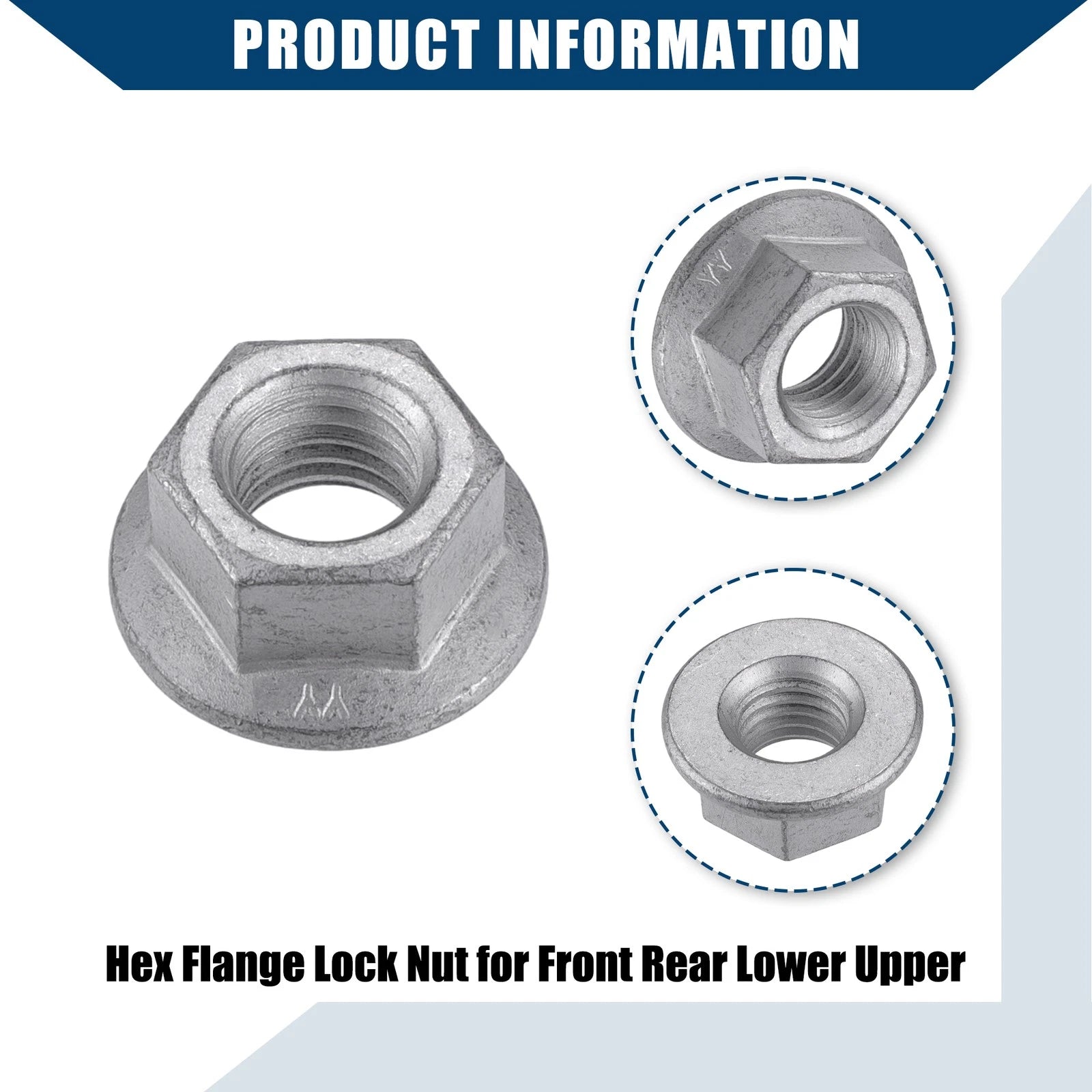 Set of 1 Front Rear Shock Absorber Mount Bolt Nut for Dodge Ram (No.6502818)