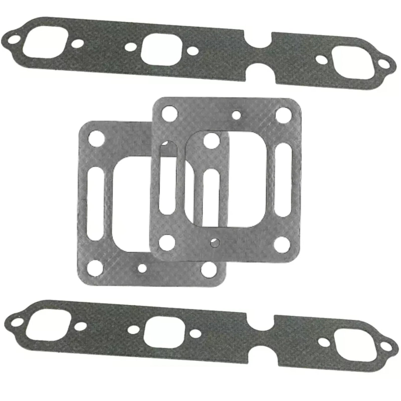 Set of 2 Exhaust Riser Elbow Gaskets for Mercruiser 4.3L V6 (27-863724, 27-99757)
