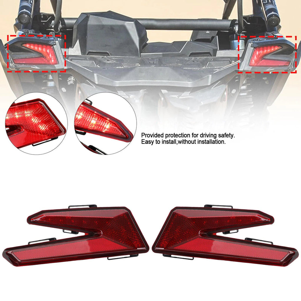 2X Red LED Brake Tail Lights for Can Am Maverick X3 Turbo (2017–2021) T9