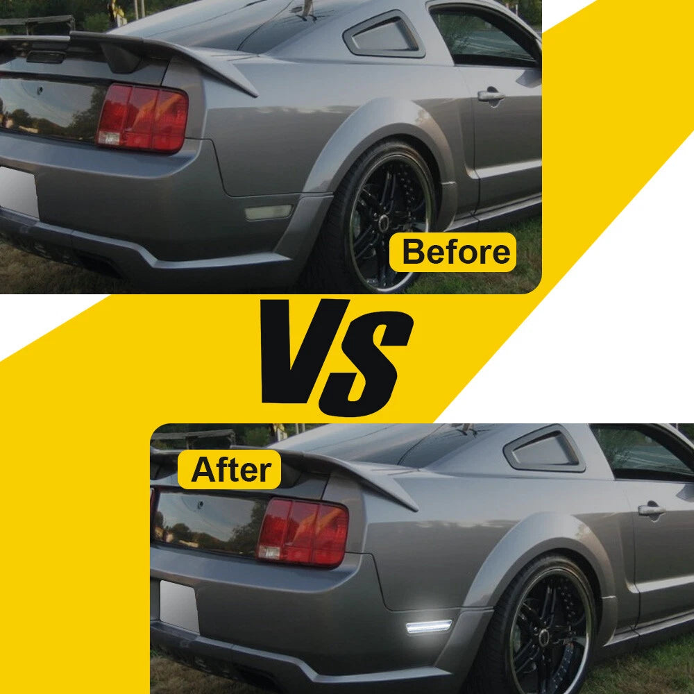 LED Rear Bumper Reflector Side Marker Light for Ford Mustang (2005-2009)