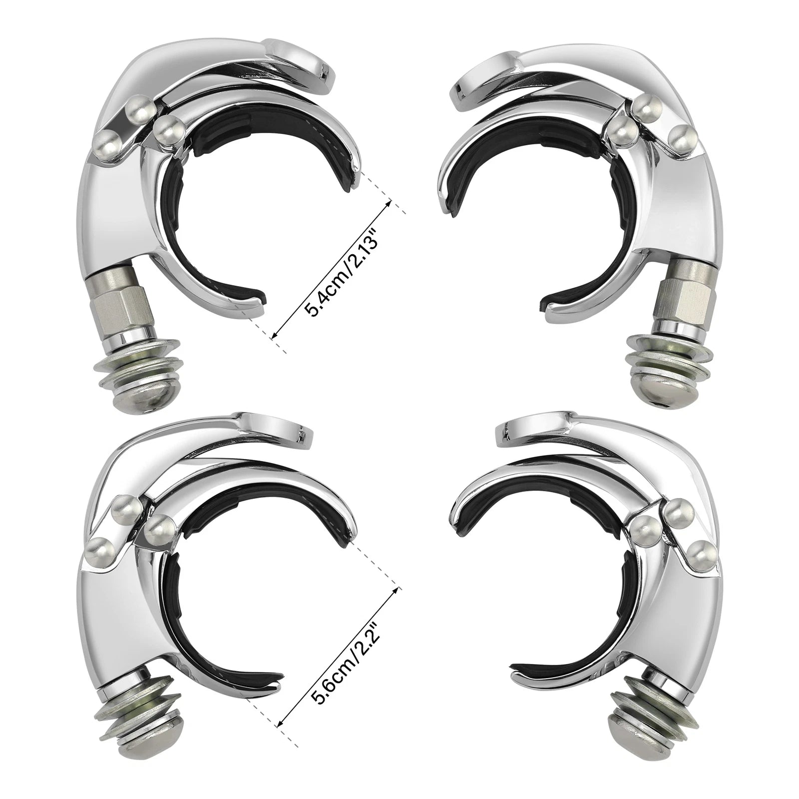 54mm 56mm Windshield Clamps for Harley Low Rider S FXLRS ST FXLRST (2020–2025)