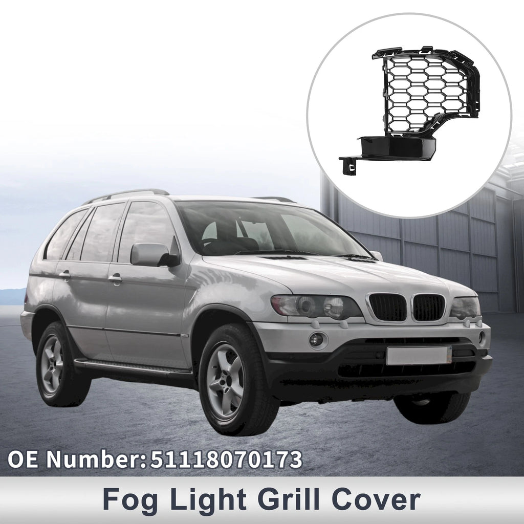 1 Pc Fog Light Grill for BMW X5 (2019–2022) No. 51118070173 Black