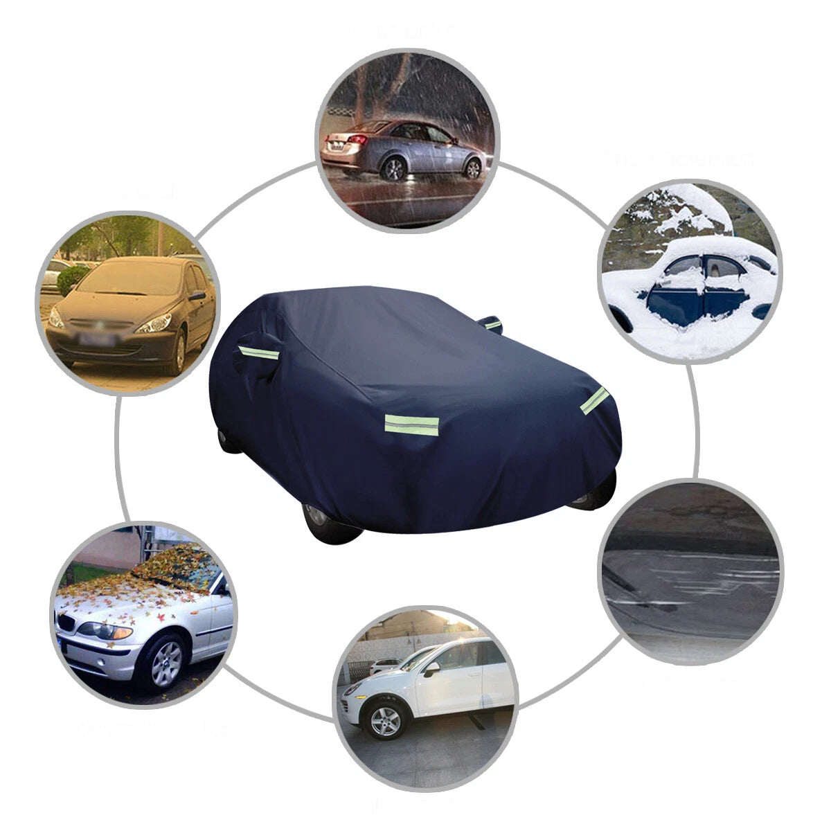Car Cover for Blue Vehicle (Waterproof, UV Resistant, All Weather)