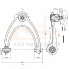 Set of 10 Front Upper Control Arms Tie Rods for Honda Civic (1996–2002)