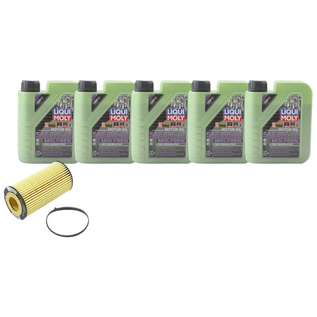 5L Liqui Moly Molygen 5W-40 Engine Oil Change Kit for A3 A4 Jetta (2010–2020)