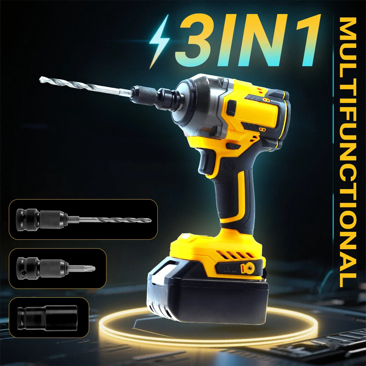 Cordless Electric Impact Wrench Gun for High Power Applications