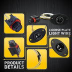 2 License Plate Light Wire Harnesses for Dodge Ram 1500 2500 3500 (1994–2001)