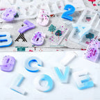 Epoxy Resin Mold for Keychain Letters & Numbers