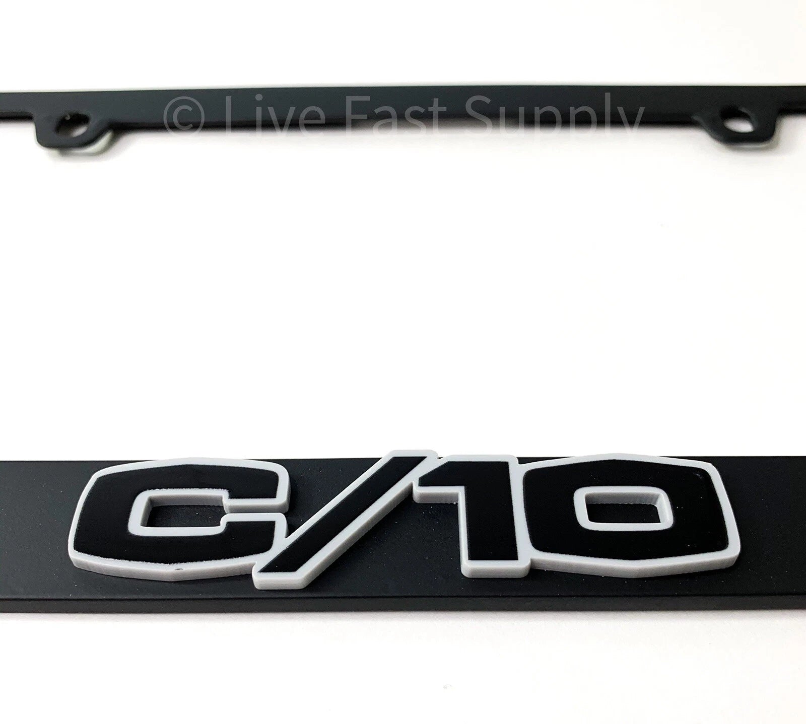Matte Black Premium License Plate Frame with Script for Chevy C10 (1960–1966)