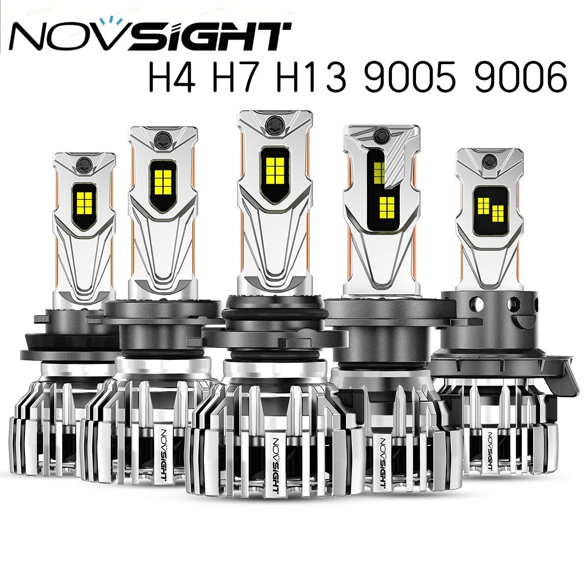 2X LED Headlight Bulb H4 H7 H13 9005 9006 6500K for High Beam