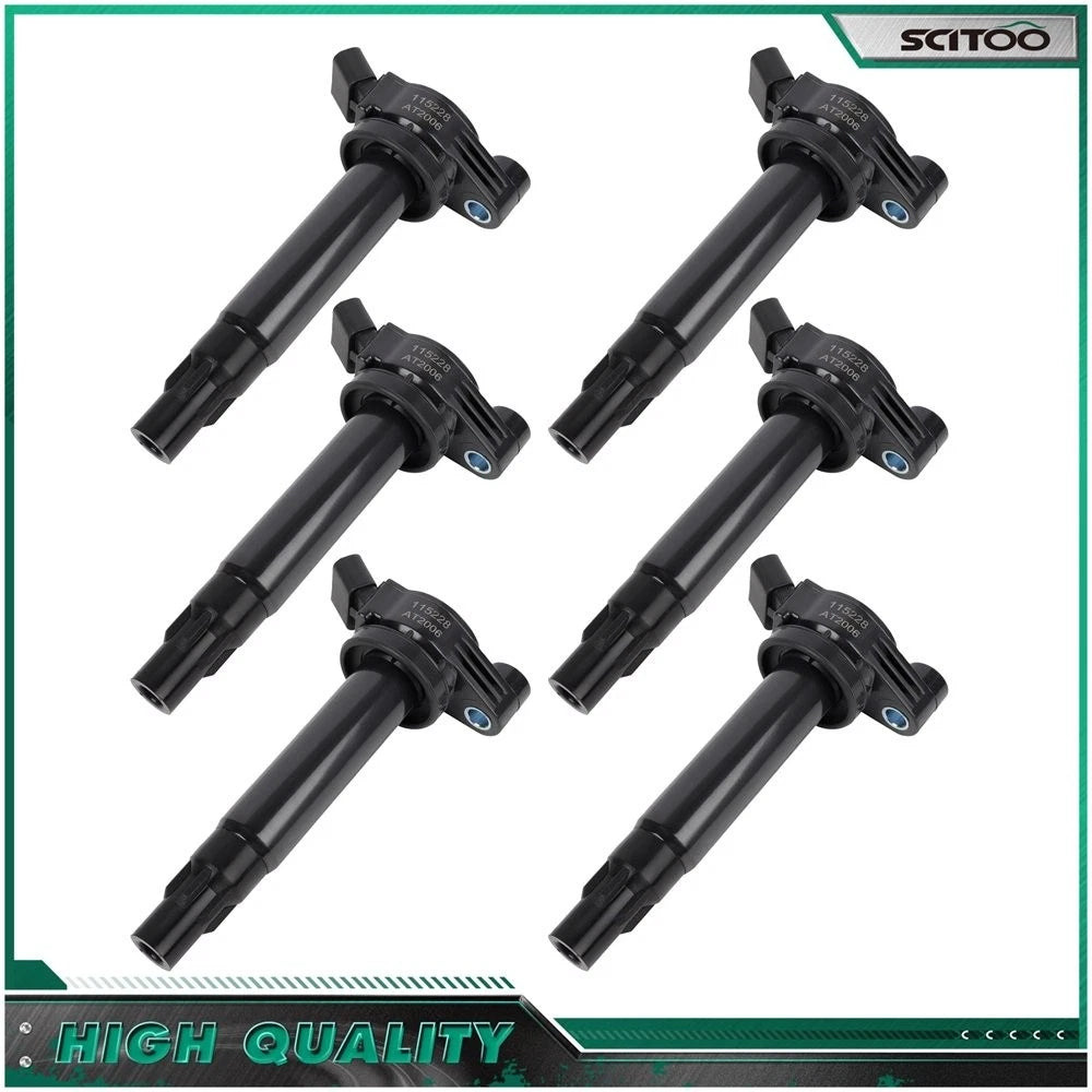 Set of 6 Ignition Coils for Toyota Solara Camry Highlander Lexus RX330 RX400h UF430