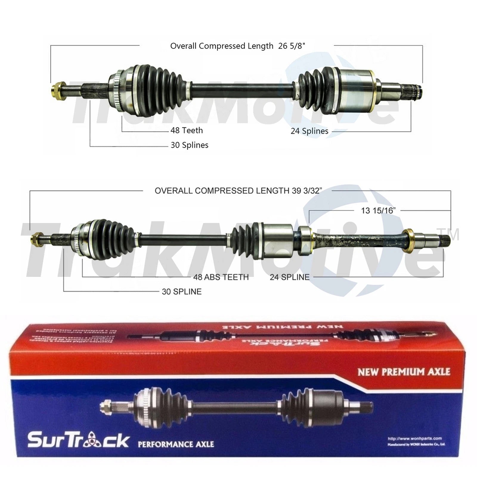 Set of 2 Front CV Axle Shafts for Lexus RX350 Highlander Venza (2007–2019)