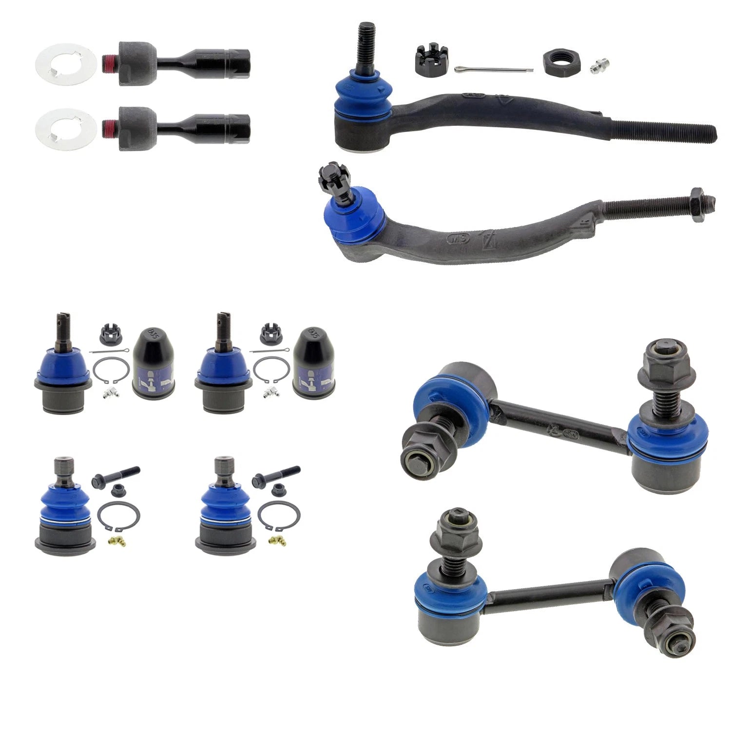 Set of 4 Tie Rod Ends & Sway Bar Links for GMC Envoy SSR (2002–2009)