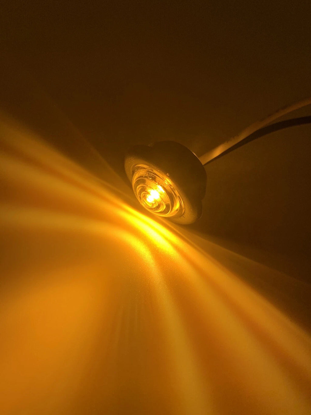 Mini Amber LED Marker Clearance Light with Grommet for Universal Fit (3/4")