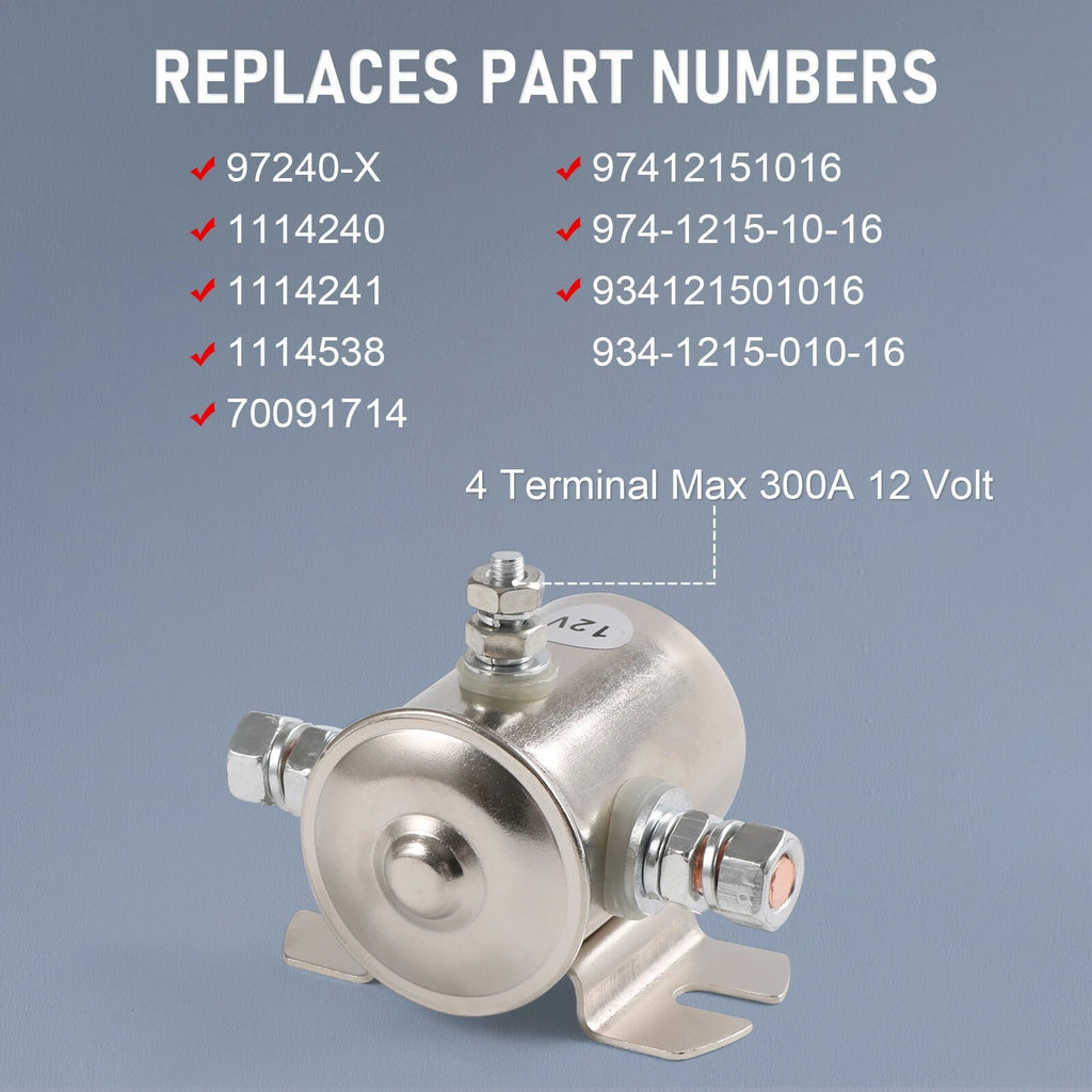 Heavy Duty 200A Solenoid Relay for Winch Marine (12V)