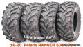 Set of 4 ATV Solid Mud Tires 25X8X12 & 25X10X12 for Polaris Ranger (2016–2020)