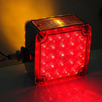 2X Amber Red 52 LED Double Face Indicator Lights for Trailer (12V)