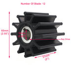 Water Pump Impeller for Jabsco (18327-0001, CEF, 500167, JMP 7532-01)