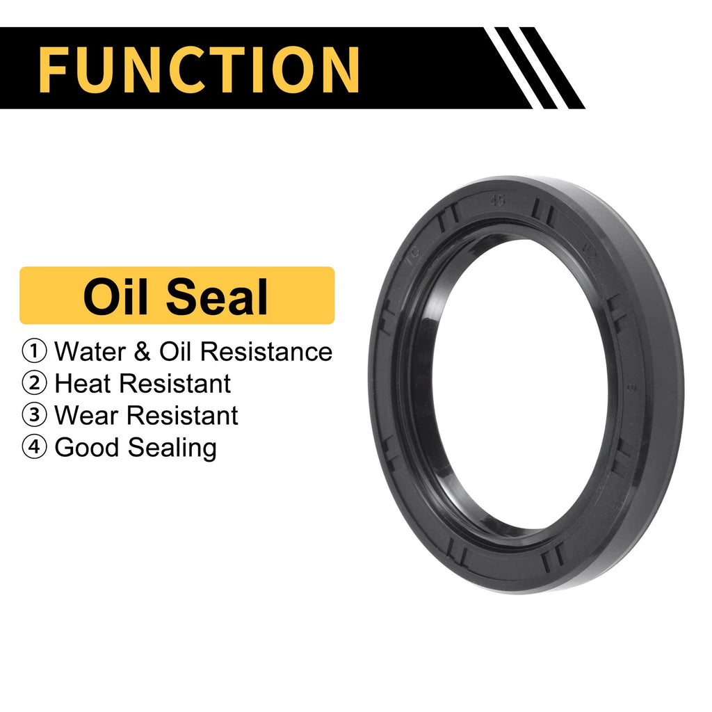 Set of 5 Oil Seal Rotary Shaft Seals NBR Rubber 45x62x8mm
