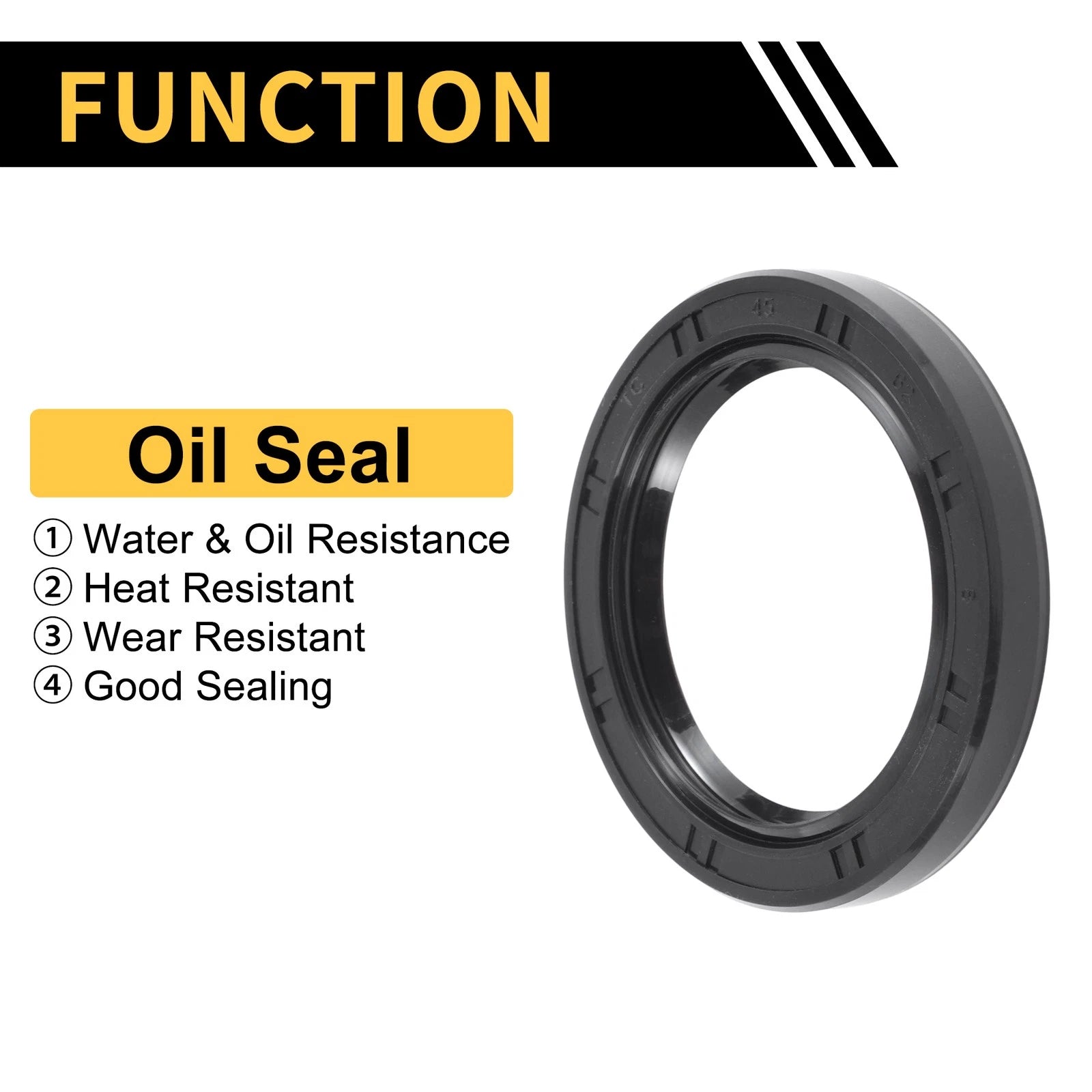 Set of 5 Oil Seal Rotary Shaft Seals NBR Rubber 45x62x8mm