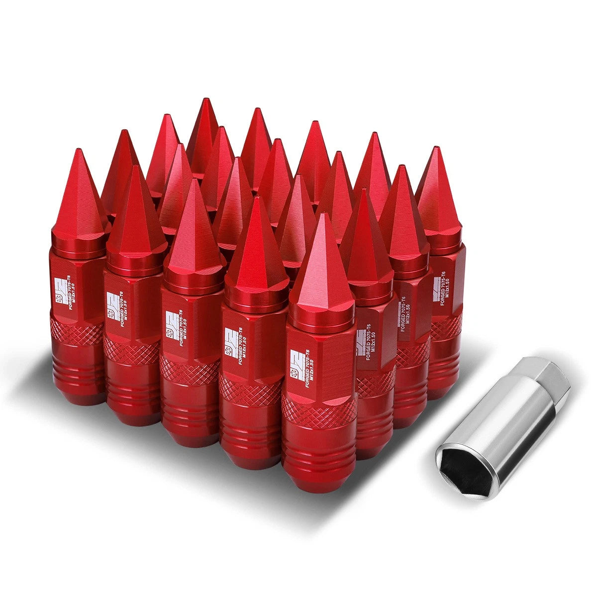 20 Pcs M12 X1.5 Open/Closed End Lug Nuts for J2 Aluminum