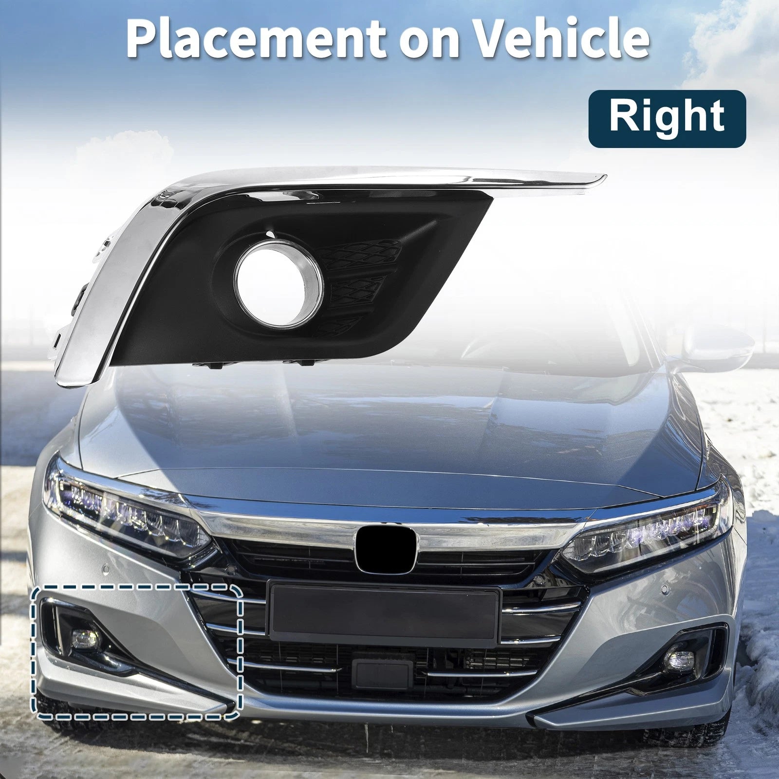 1 Pc Fog Light Grill for Buick Envision (2016–2018) No. 23377238